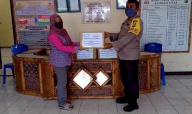 Bhayangkari-Cab.-Sikka-Berikan-Bantuan-Faceshield-Untuk-Para-Tenaga-Medis