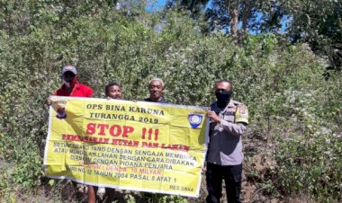 Antisipasi-Karhutla,-Bhabinkamtibmas-Polsek-Kewapante-Gencar-Lakukan-Sosialisasi