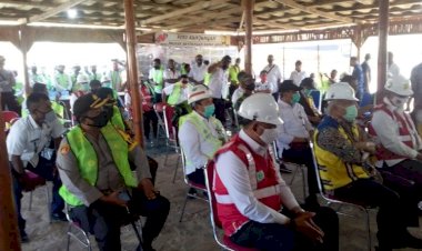 Kapolres-Sikka-Pimpin-Pengamanan-Kunjungan-Menteri-PUPR-Di-Bendungan-Napun-Gete