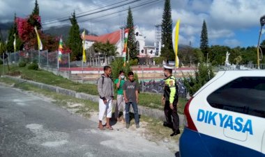Satlantas-Polres-Manggarai-Himbau-Warga-Yang-Ikuti-Ibadah,-Agar-Gunakan-Masker