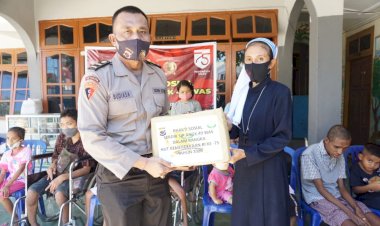 Dalam-Rangka-Hari-Kemerdekaan-RI-ke-75,-Serdik-SIP-49-Polda-NTT-Gelar-Baksos-di-Panti-Asuhan-Alma