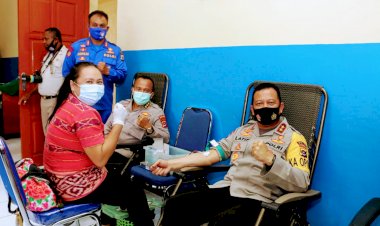 HUT-Polair-ke-70,-Kapolda-NTT-Ikut-Kegiatan-Donor-Darah
