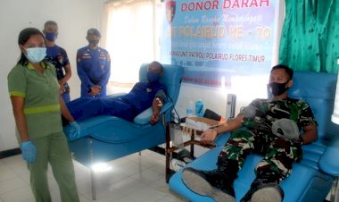 HUT-Polairud-ke-70,-Pos-Polairud-Flores-Timur-Gelar-Donor-Darah