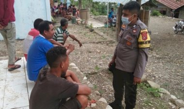 Putus-Rantai-Covid-19,-Bhabinkamtibmas-Polsek-Lamaknen-Beri-Imbauan-Warga-Binaannya