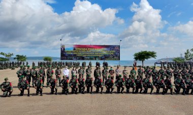 Karoops-Polda-NTT-Hadiri-Upacara-Penerimaan-Satgas-Pamtas-RI-RDTL