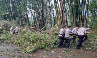 Polres-Ngada-Bersama-Instansi-Terkait-Bersih-Puing-puing-Pepohonan-Yang-Tumbang-Akibat-Bencana-Alam