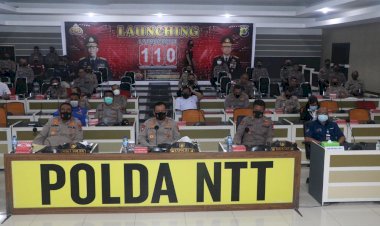 Didampingi-Pejabat-Utama-Polda-NTT,-Kapolda-NTT-Hadiri-Peluncuran-Layanan-Polisi-110-Secara-Virtual