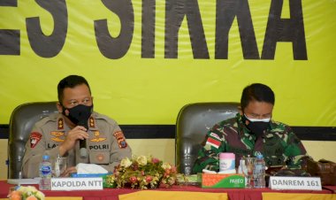 PPKM-Level-IV,--Kapolda-NTT-Minta-Forkopimda-Sikka-Masifkan-Kegiatan-Vaksinasi,-Imbauan-Prokes-dan-Bansos