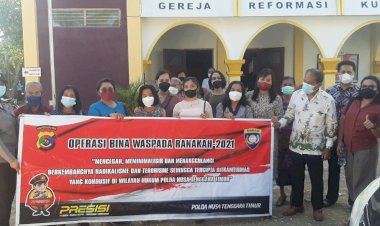 OPS-Bina-Waspada-Ranakah-2021,-Personel-Ditbinmas-Polda-NTT-Beri-Imbauan-Kepada-Jemaat-di-Sejumlah-Gereja