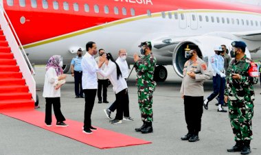 Kunjungi-Labuan-Bajo,-Presiden-RI-Disambut-Kapolda-NTT-bersama-Forkopimda