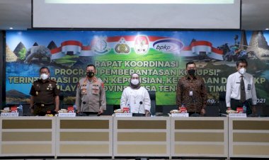 Tingkatkan-Kualitas-Penegakan-Hukum,-Kapolda-NTT-dan-Unsur-Pimpinan-Terkait-Hadiri-Rakor-Pemberantasan-Korupsi-Terintegrasi-Bersama-KPK-RI