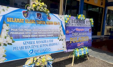 Ucapan-Selamat-HUT-Polairud-Ke---71-Tahun-2021,-Hiasi-Halaman-Mako-Ditpolairud-Polda-NTT