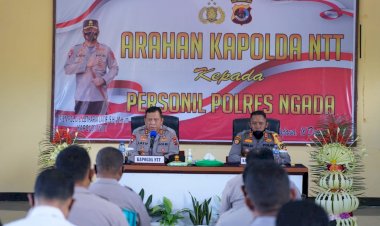 Beri-Arahan-Anggota-Polres-Ngada,-Kapolda-NTT-:-Dengan-Bersyukur-Kita-Akan-Terhindar-Dari-Pelanggaran
