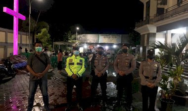 Amankan-Ibadah-di-Gereja,-Personel-Satgas-Ops-Semana-Santa-Turangga-2022-Ajak-Masyarakat-Taat-Prokes