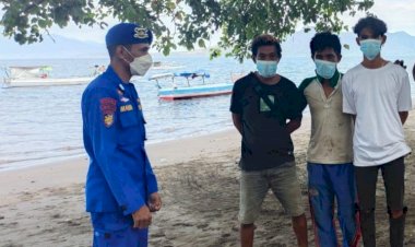 Cegah-Terjadinya-Ilegal-Fishing,-Personel-Ditpolairud-Polda-NTT-Gelar-Patroli-Kamtibmas-di-Wilayah-Pesisir-Flotim