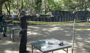 Semarak-Hari-Bhayangkara-ke-76,-Polres-Belu-Gelar-Lomba-Menembak-Bersama-Forkopimda-dan-Insan-Pers