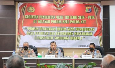 Wujudkan-Penegakan-Hukum-yang-Berkeadilan-untuk-Masyarakat,-Tim-STIK-Lemdiklat-Polri-Lakukan-Penelitian-di-Polres-Belu