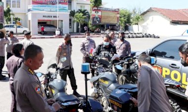 Didampingi-Kapolres-Belu,-Puslitbang-Polri-Cek-Peralatan-Dalmas-dan-PHH-Jelang-Pemilu-2024