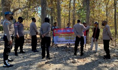 Turun-ke-Kawasan-Hutan-Lindung,-Satgas-Ops-Bina-Karuna-Polres-Belu-Imbau-Warga-Jauhi-Aksi-Bakar-Hutan-dan-Lahan