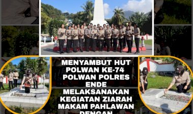 Sambut-Hari-Jadi-Polwan-Ke---74,-Srikandi-Polres-Ende-Ziarah-Makam-dan-Tabur-Bunga-di-Taman-Makam-Pahlawan-Maribhara-Ende
