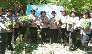 Dukung-Pemerintah-dalam-Pencegahan-Stunting,-Kapolsek-Alor-Barat-Daya-Pimpin-Penanaman-Ribuan-Anakan-Kelor