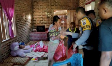 Polri-Peduli:-Tali-Asih-Kapolsek-Lembor,-Bantu-Penderita-Kanker-Nasofaring-Asal-Roga-Lembor