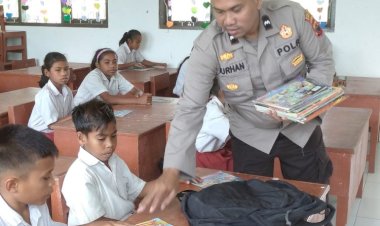 Gunkan-Motor-Pustaka,-Ini-Yang-dilakukan-Bhabinkamtibmas-Polsek-Loli