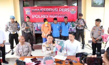 Konferensi-Pers-Kasus-Percabulan-dan-Persetubuhan-Anak-Bawah-Umur-serta-Kasus-Penipuan,-Kapolres-Kupang-:-Para-Pelaku-sudah-Kami-Tahan,-Kasus-Penemuan-Mayat,-Masih-diidentifikasi