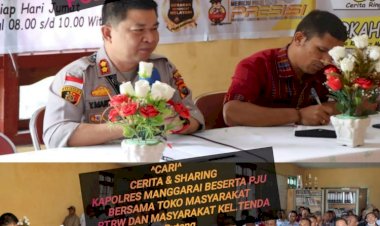 Sambangi-Kantor-Kelurahan-Tenda-Kapolres-Manggarai-Laksanakan-Jumat-Curhat