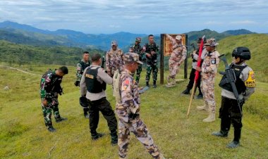 Jaga-Batas-Negara,-Polsubsektor-Lakmaras-Polres-Belu-bersama-TNI-dan-UPF-Timor-Leste-Gelar-Patroli