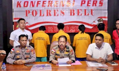 Tetapkan-Empat-Tersangka,-Polres-Belu-Gelar-Konferensi-Pers-Pengungkapan-Kasus-Tindak-Pidana-Perdagangan-Orang