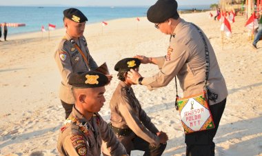 Upacara-Penuh-Makna:-Penutupan-Pembaretan-Bintara-Remaja-Angkatan-49-Tahun-2023-di-Pantai-Tablolong