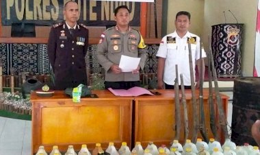 Selama-Operasi-Pekat-Turangga-2023,-Polres-Rote-Ndao-Berhasil-Amankan-Senjata-Api-Rakitan-dan-Minuman-Keras-Tradisional