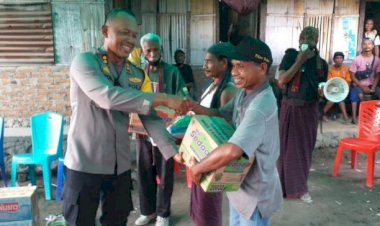 Polres-Flotim-Beri-Dukungan-dan-Himbauan-pada-Warga-Terdampak-Erupsi-Gunung-Lewotobi