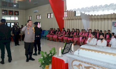 Wakapolda-NTT-Memberikan-Penghormatan-Terakhir-kepada-Bripda-Juan-Tangkere,-Korban-Kebakaran-di-Asrama-Brimob