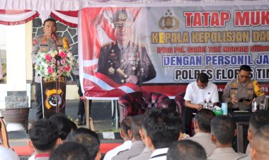 Berikan-Arahan-kepada-Anggota-Flotim,-Kapolda-NTT:-Siapkan-Diri-Sebagai-Pembasmi-Masalah