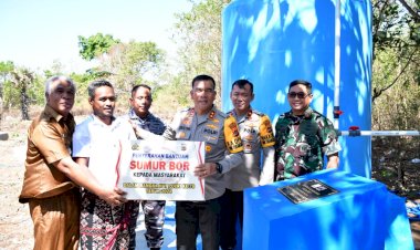 Polda-NTT-Bangun-Sumur-Bor-di-Semau:-Bentuk-Kepedulian-Menyambut-Hari-Bhayangkara-ke-78