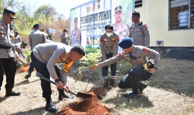 Ribuan-Pohon-Ditaman:-Polda-NTT-Dukung-Penghijauan-di-Hari-Bhayangkara-ke-78