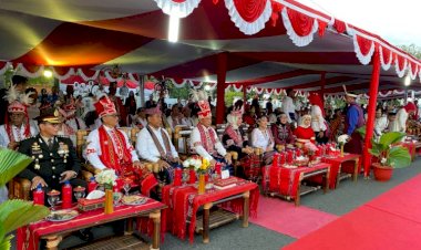 Irwasda-Polda-NTT-Hadiri-Upacara-Penurunan-Bendera-yang-Dipimpin-Mendagri-di-Alor