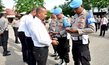 Polda-NTT-Tegaskan-Komitmen-Bersih,-Lakukan-Pemeriksaan-Urine-dan-Senpi-Bagi-Personel-Polri