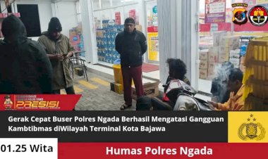 Polisi-Bubarkan-Sekelompok-Pemuda-yang-Lakukan-Vandalisme-dan-Ganggu-Kamtibmas-di-Terminal-Bajawa