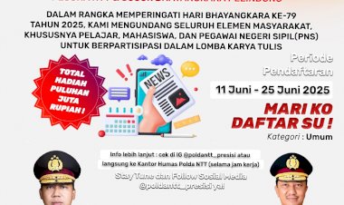 Sambut-Hari-Bhayangkara-ke-79,-Polda-NTT-Gelar-Lomba-Konten-Kreatif-dan-Karya-Tulis-Berhadiah-Puluhan-Juta-Rupiah