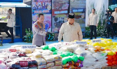 Presiden-Pimpin-Pemusnahan-214,84-Ton-Narkoba-oleh-Polri,-Kapolri:-Tindak-Lanjut-Asta-Cita