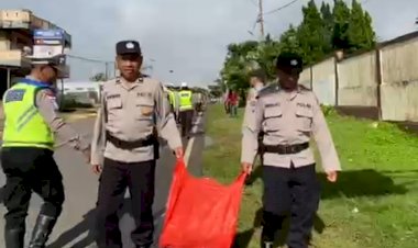 Polres-TTS-Gelar-Aksi-Pungut-Sampah,-Wujud-Kepedulian-Lingkungan-Tindaklanjuti-Arahan-Presiden
