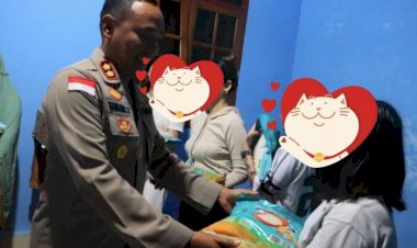 Kapolres-Sikka-Sambangi-Korban-TPPO-di-Rumah-Perlindungan-St.-Monika,-Salurkan-Bansos-dan-Dukungan-Moril