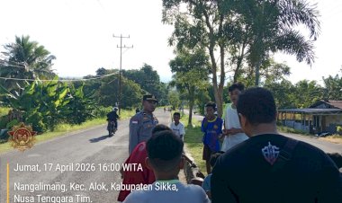 Respons-Cepat-Layanan-110,-Polres-Sikka-Bubarkan-Balap-Sepeda-di-Jalan-Umum