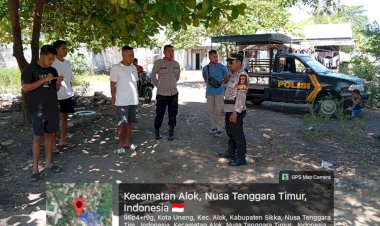 Respons-Cepat-Layanan-110,-Polres-Sikka-Tertibkan-Aktivitas-Judi-Sabung-Ayam-di-Pasar-Alok