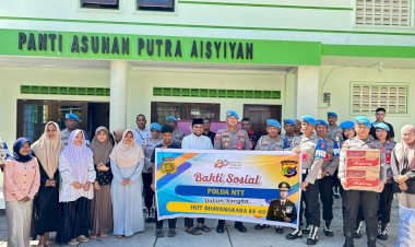 Jelang-HUT-ke-80-Bhayangkara,-Bidpropam-Polda-NTT-Berbagi-Kasih-dengan-Anak-Panti-Asuhan-Aisyiyah