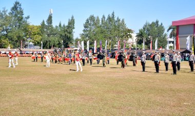 Usai-Upacara-HUT-Bhayangkara,-Drum-Band-Canka-Catya-Turangga-Wirasakti-Suguhkan-Atraksi-Memukau