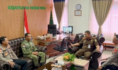 Perkuat-Sinergi-di-Perbatasan-RI–RDTL,-Kapolres-Belu-dan-Kapolres-Malaka-Bangun-Soliditas-Bersama-TNI-dan-Kejaksaan